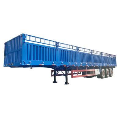 China 60T maximaal vrachtwagen aanhangwagen 3 assen hek vracht half aanhangwagen container twist lock Te koop