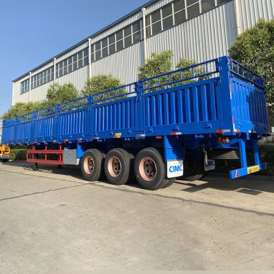 China CIMC Group HUAJUN 4 Assen Maximaal nuttige lading 60T Container aanhangwagen hek vracht half aanhangwagen Te koop