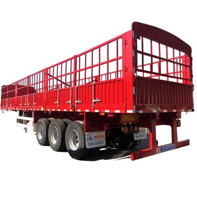 China Truck Trailer Klanten Optioneel drie-assig transport goederen gordijn hek half-trailer Te koop