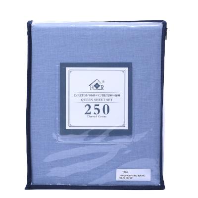 China Antistatic 250 Tread Count 100% Cotton Designs Customized OEM Bedding Set For Adults for sale