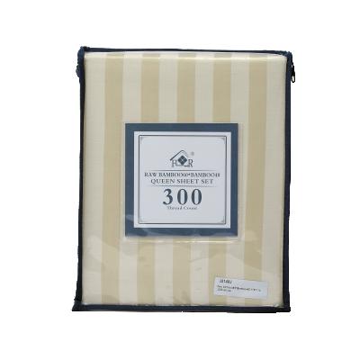 China Antistatic Wholesale Organic Bamboo Custom Printed Bed Sheet 100% Stripe Type For Adult for sale