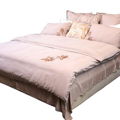 China Jacquard Wholesale Pink Color Printed Flower Pattern Bedding Set For Home OEM for sale