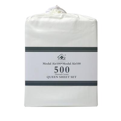 China Wholesale 500TC Anti-Static Flat Sheet Skil Modal Air Cover Bedding Cooling For Summer for sale