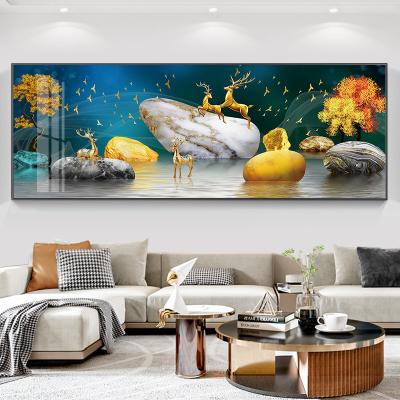 China Waterproof Large Size Luxury Landscape Animal Abstract Picture Prints Bedroom Wall Art Porcelain Crystal Glass Paintings For Home for sale