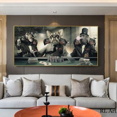 China Modern Waterproof Home Decor Posters Prints Cartoon Anime Monkey Dog Graffiti Noise Street Print Wall Art Pictures for sale