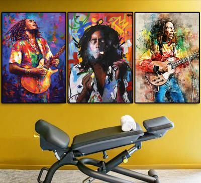 China Waterproof Father of Bob Marley Art Canvas Print Abstract Music Portrait Posters Picture Street Graffiti Art Wall Home Decor for sale