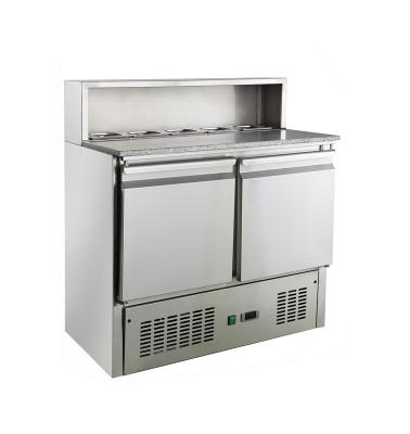 China contador refrigerando estático de 200L Saladette com bancada do granito, 900 x700x1100 à venda