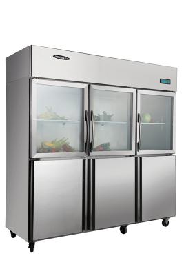 China _ 1500L Asian Three Solid / Glass Door Commercial Grade Refrigerators For Restaurant , 1830x800x1930 zu verkaufen