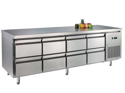 China _ Eight Drawers Stainless Steel Counter Reach In Refrigerator Freezer For Commercial zu verkaufen