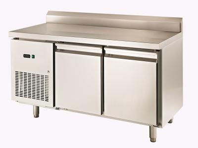 China Two Door Stainless Steel Freezer With Backrest , 225L Commercial Undercounter Refrigerator for sale