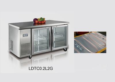 China Two Door Undercounter Refrigerator Freezer 240L , Saladette Refrigerated Counter for sale