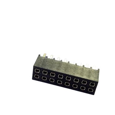 China 2.54mm Pitch Double Row Pin Header , 2-50Pin Box Header Connector en venta