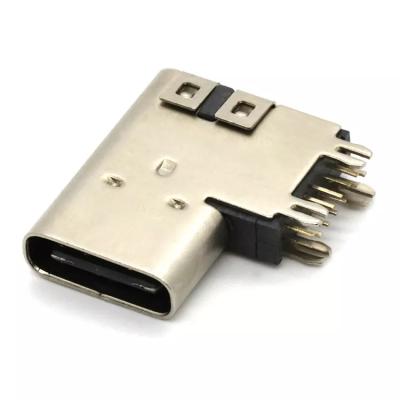 China Side Insert 14Pin Female Socket Charging Port 3.1 USB C PCB Connector SMT Receptacle for sale