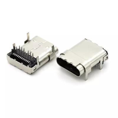 China TOP MOUNT Through Hole SMT Type 24Pin USB 3.1 C Female Connector For PCB for sale