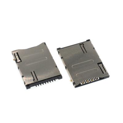 Chine prise de carte de Sim Connecteur SMT de poussée de la poussée 9p pour la carte PCB à vendre