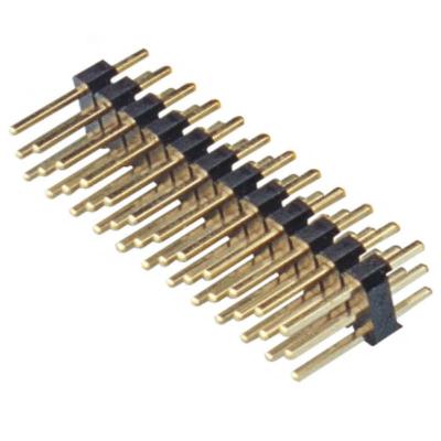 China Drievoudige Rij 2,54 Mm Pin kop Dip 2 Industrie van Pin Mannelijk kop Connector For PCBA Te koop