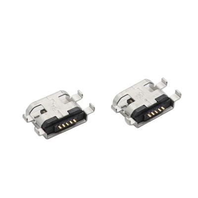 중국 마이크로 5P 여성 소켓 중앙 산 USB 연결관 0.8mm 4개 피트 복각 침몰 유형 판매용