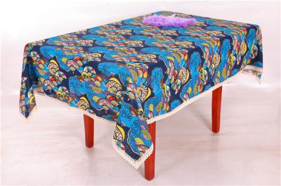 China Colorful Personalized Table Cloth Multiple Finishes Treatment With Lace Fabric for sale