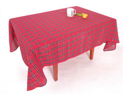 China Hand Wash Checkered Table Cloth Easy Cleaning With Classical Lattice Design for sale