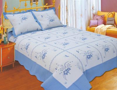 China Durable Embroidery Cotton Quilt Sets , Designer Quilt Covers With ISO9001 Certification for sale