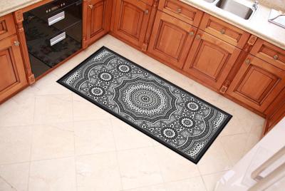 China Black And Grey Decorative Door Mats 40x60cm 40x80cm Sizes For Home Entrance for sale