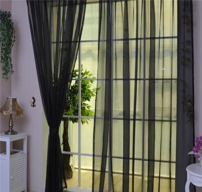 China 2 Piece Tulle Voile Custom Window Curtains Drape Panel For Living Room Decoration for sale