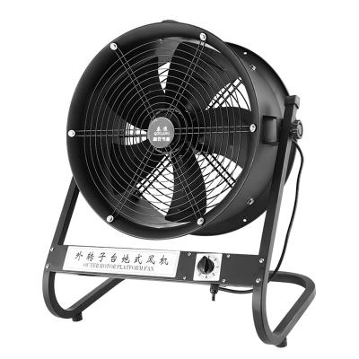 China Hotel Industrial Floor Rack Adjustable External Rotor Platform Rotor Axial Fan 220v 380v for sale