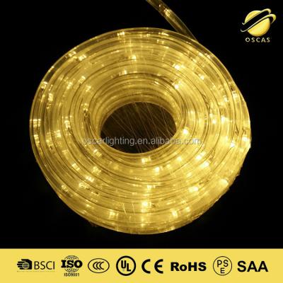 China Decorative Lighting 2700K Led Christmas Rope Light Round 2 Wire 3 Wire Low Voltage 24v for sale