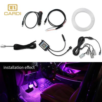 China Custom Car Top Decorative Light Control App Full Extension RGB Car Interior Atmosphere Light for sale