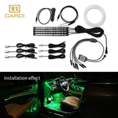 China Hot Sales Car Decorative Light DC 12V RGB Multi-colors Car Led Decoration Atmosphere Interior Strip Light for sale