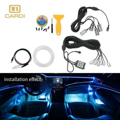 China Car Decorative Light Hot Sale Car Interior Refit Ambient Lighting Cars Led Decorative Strip Optical Light For Car for sale