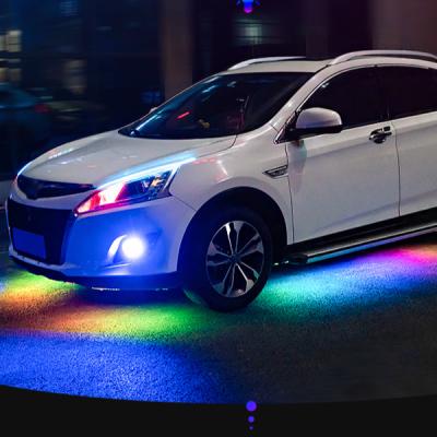 China 30W 12V Remote Control Mobile APP Remote Control Atmosphere Light Automobile Led RGB Neon Car Underglow Light for sale