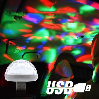 China For Party Car USB 5V RGB Ambient Light 3W Step Mini Party Led Interior Star Roof Car Lighting USB Ambient Light for sale