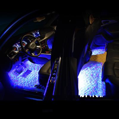 China Decorative Light Car LED Foot Foot Ambient Light Lamp With USB Music Control Wireless Remote 