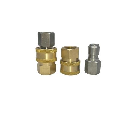 China Industry Wholesale No Valve Series Big Flow Brass Pneumatic Hydraulic Quick Connector for sale