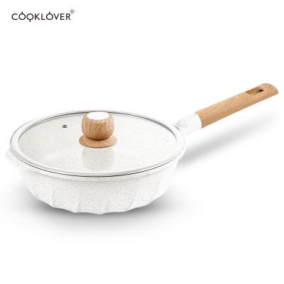 China Wholesale contemporary 24cm die casting aluminum cookware with nonstick coating sauté pan with induction bottom for sale