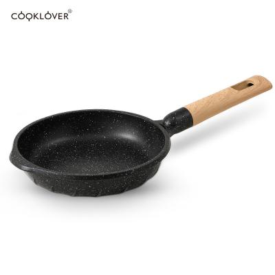 China Contemporary Die Cast Aluminum Cookware With Nonstick Coating Marble Frying Pan Induction Bottom Wholesale for sale