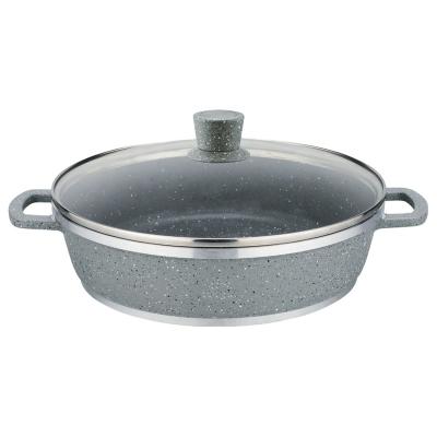 China Durable Die Cast Aluminum Nonstick Coating Pot Shallow Cookware for sale