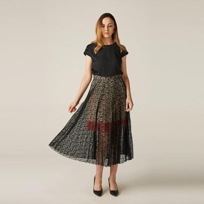 China 713639 Color Block Anti-Static Lace Trims 100%Polyester Womens Long Skirts for sale