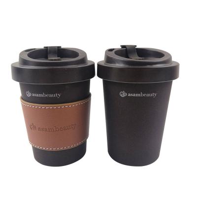 China Sustainable Custom Degradable 12OZ Coffee Mugs Travel Reusable Cup Eco Coffee Mug for sale