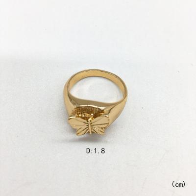 China To Make Girl Lovely 2021 Hot Selling High Quality 3D Butterfly Ring 18K Gold Silver Plated Ring Jewelry For Girl Woman Gift for sale