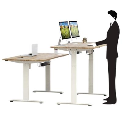 China (Height)Adjustable Electric Computer PC Adjust Stand Intelligent Motor Double Height Adjustable Standing Desk vaka for sale