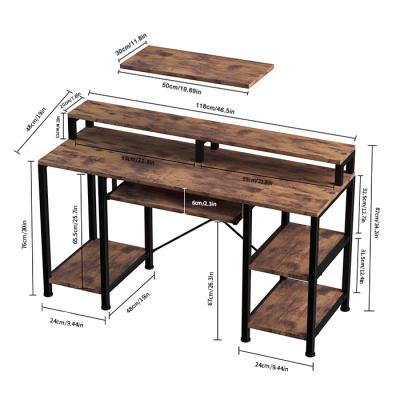 China Modern simple melamine manager office executive wooden desk (height) adjustable cheap prices high for home for sale