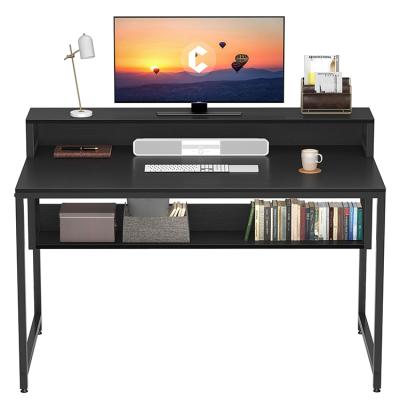 China (Height)Adjustable Computer Home Office Desk With Bookshelf And Storage Rack for sale