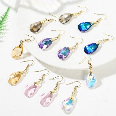 China Austrian Crystal Drop Earrings Fashion Jewelry Accessory Long Zircon Crystal Earrings Dazzling for sale