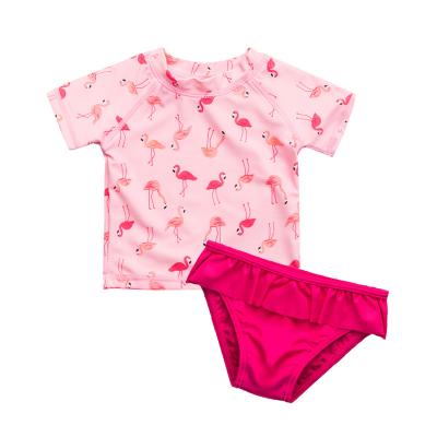 China New Children Girls Bikini Suit Cloth Beach Wear Swimwear Baby 2 Pcs Set Breathable Swimming Soft Swimwear for sale