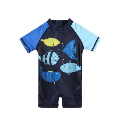 China Little Boys Kids Swimsuit UPF50 Swimsuit Breathable One Piece Beach Wear Swimming Clothes For Swim Training Beach Play for sale