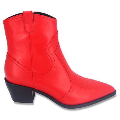 China 2019 Anti-odor Cowgirl A086A Women's Red Western Cowboy Boots Red Western Women's Winter Christmas Booties Shoes for sale