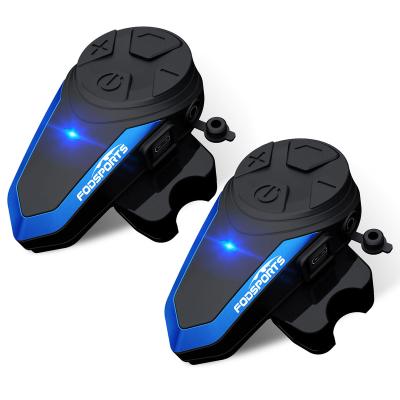 China Bluetooth Communication 2pcs 1KM Fodsports BT-S3 Duplex Wireless Microphone Motorcycle Helmet Intercom Headset CVC Digital Soft Noise Reduction for sale