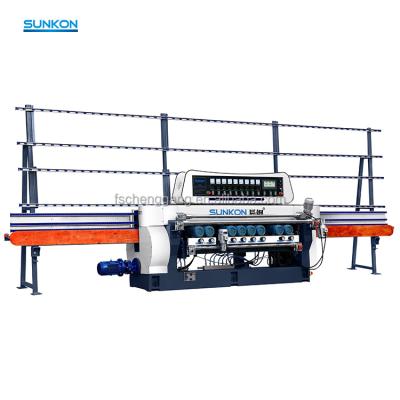 China Architectures CGX261P China Furniture Home Appliance Made Factory Price PLC 9 Motors Glass Beveling Machine for sale